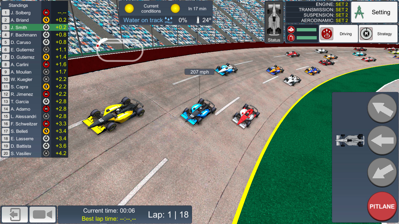 Full version of Android Cars game apk American Speedway Manager for tablet and phone.