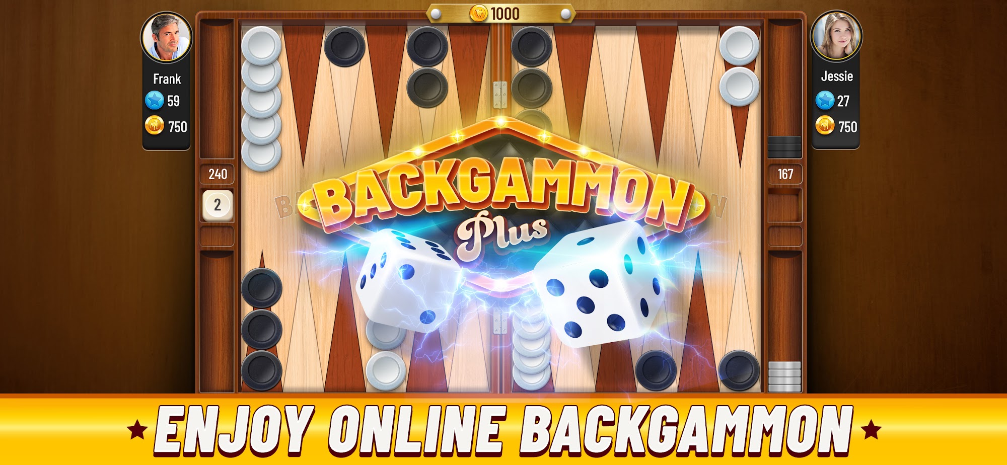 Full version of Android  game apk Backgammon Plus - Board Game for tablet and phone.