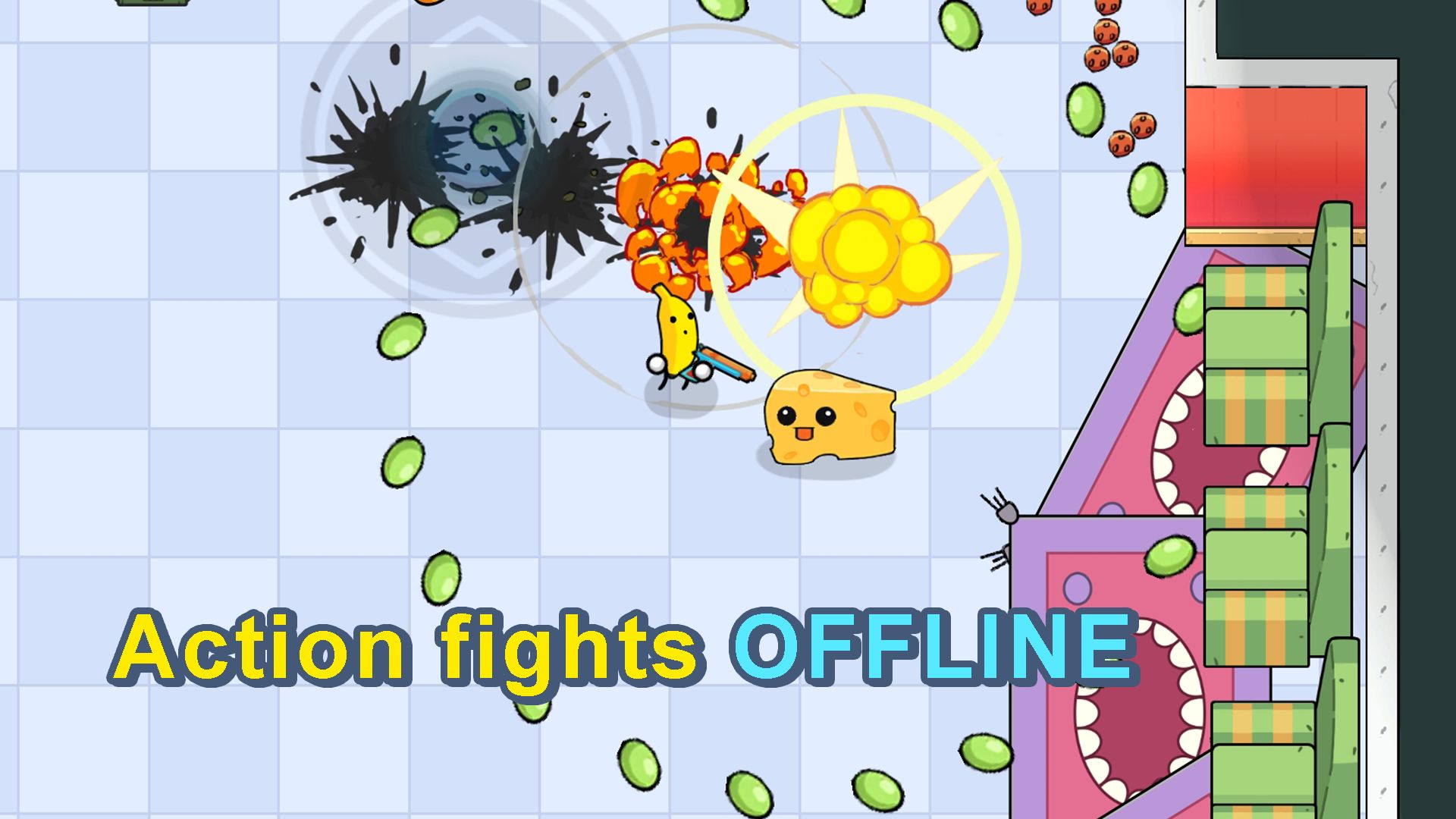Full version of Android Shooter game apk Banana Gun roguelike offline for tablet and phone.