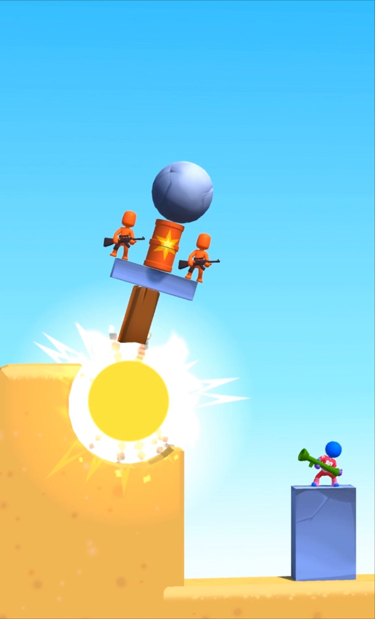 Full version of Android Ricochet shooting game apk Bazooka Boy for tablet and phone.