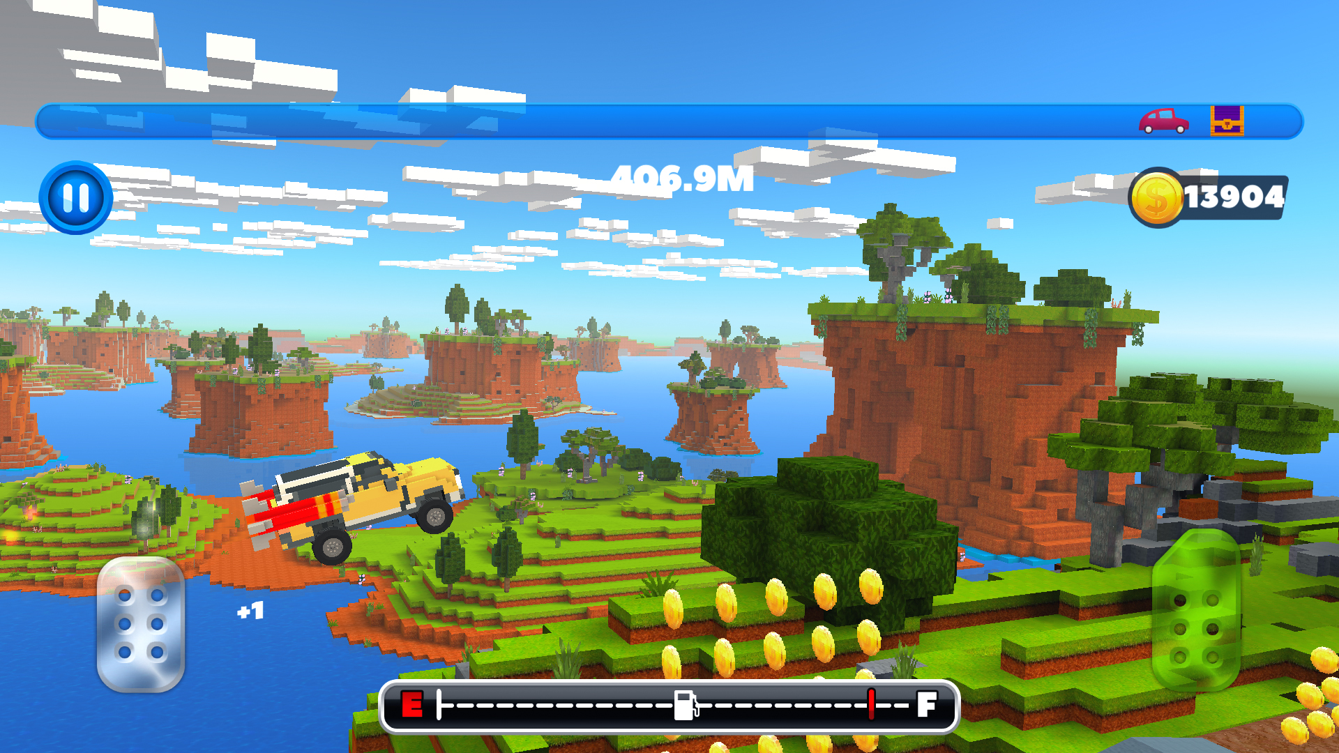 Full version of Android Hill racing game apk Blocky Rider: Roads Racing for tablet and phone.