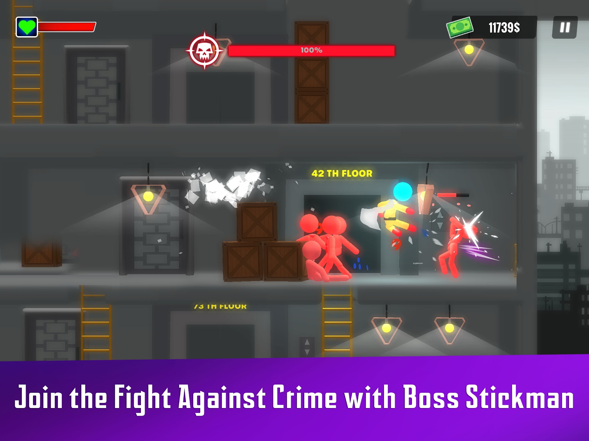 Full version of Android Beat ’em up game apk Boss Stickman for tablet and phone.