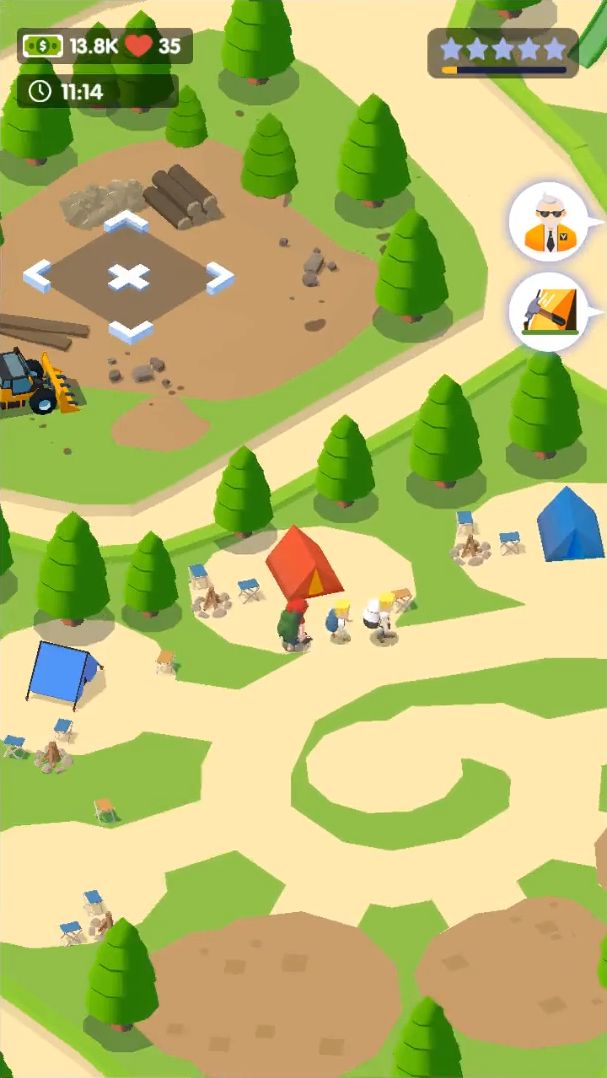 Full version of Android Management game apk Campground Tycoon for tablet and phone.