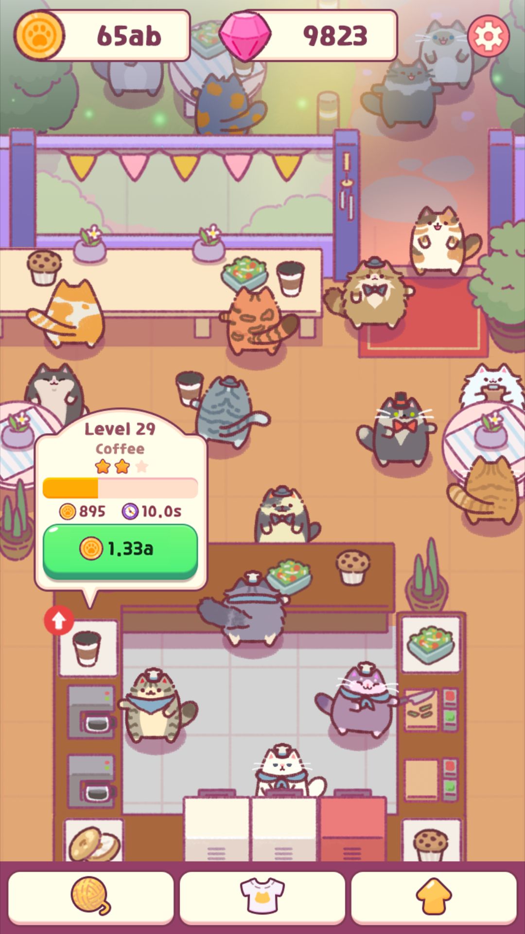 Full version of Android Cooking game apk Cat Snack Bar for tablet and phone.
