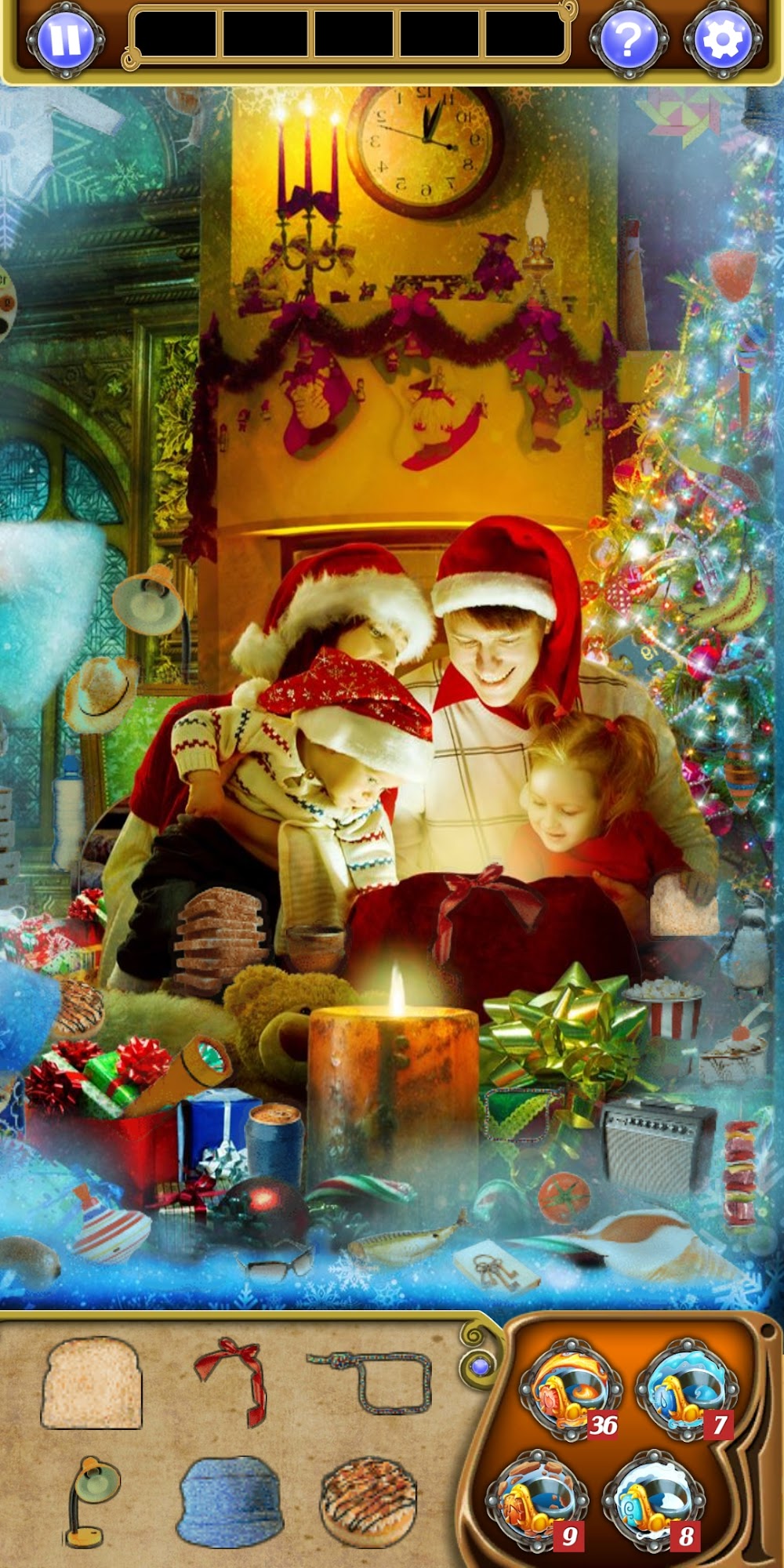 Full version of Android Hidden objects game apk Christmas Hidden Object: Xmas Tree Magic for tablet and phone.