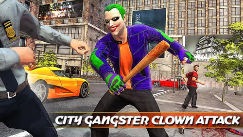 Download City gangster clown attack 3D Android free game.
