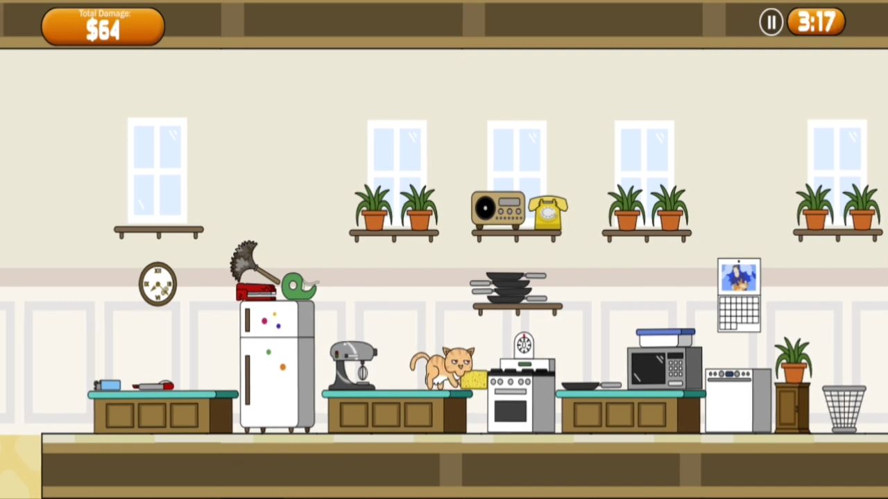 Full version of Android Platformer game apk Clumsy Cat for tablet and phone.
