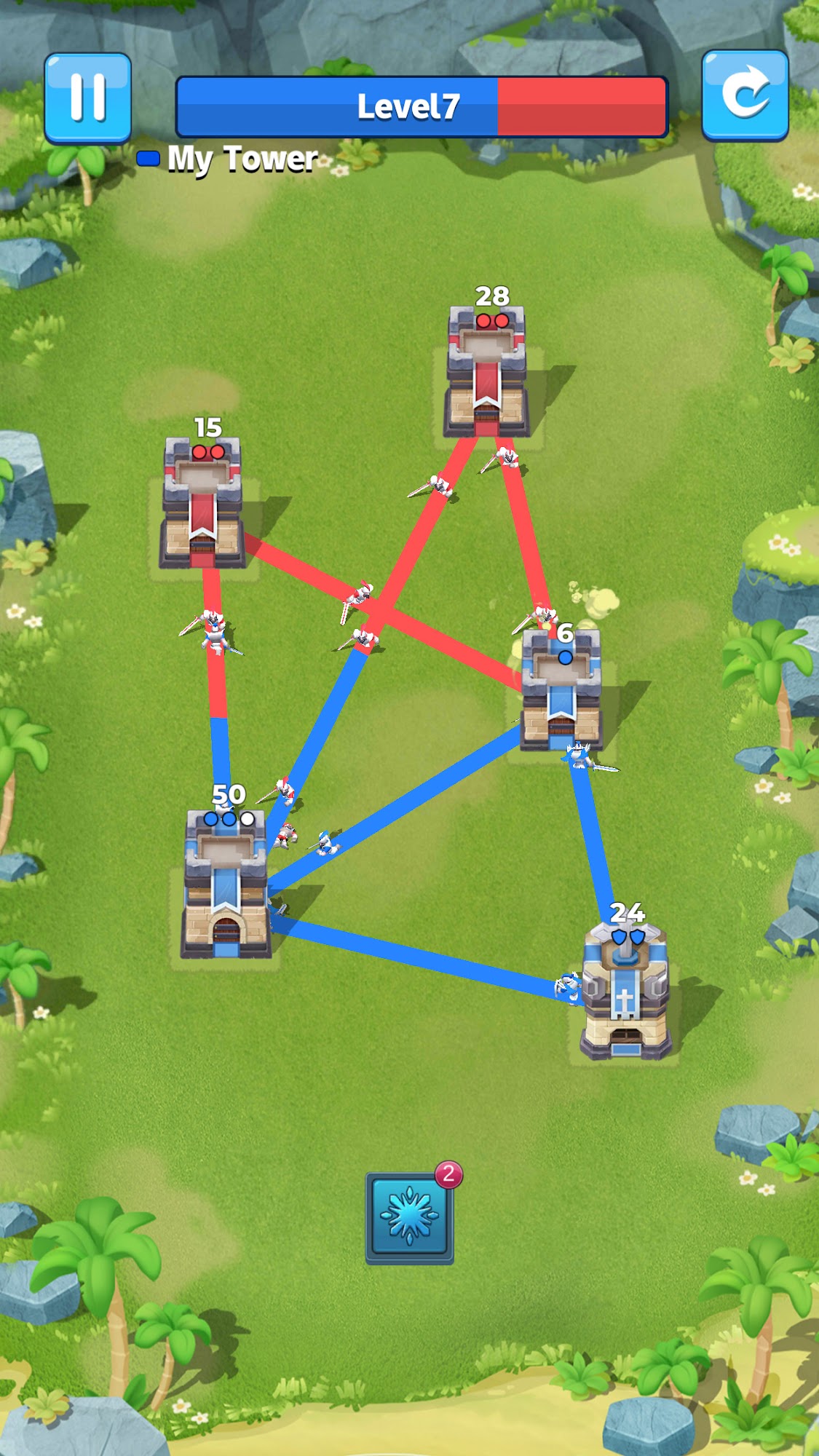 Full version of Android Strategy game apk Conquer the Kingdom: Tower War for tablet and phone.