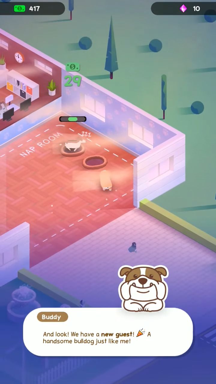 Full version of Android Animals game apk Dog Hotel Tycoon for tablet and phone.