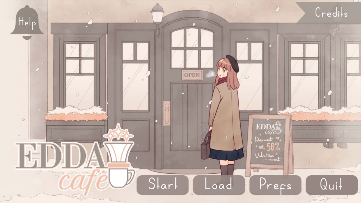 Full version of Android Classic adventure games game apk EDDA Cafe Visual Novel for tablet and phone.