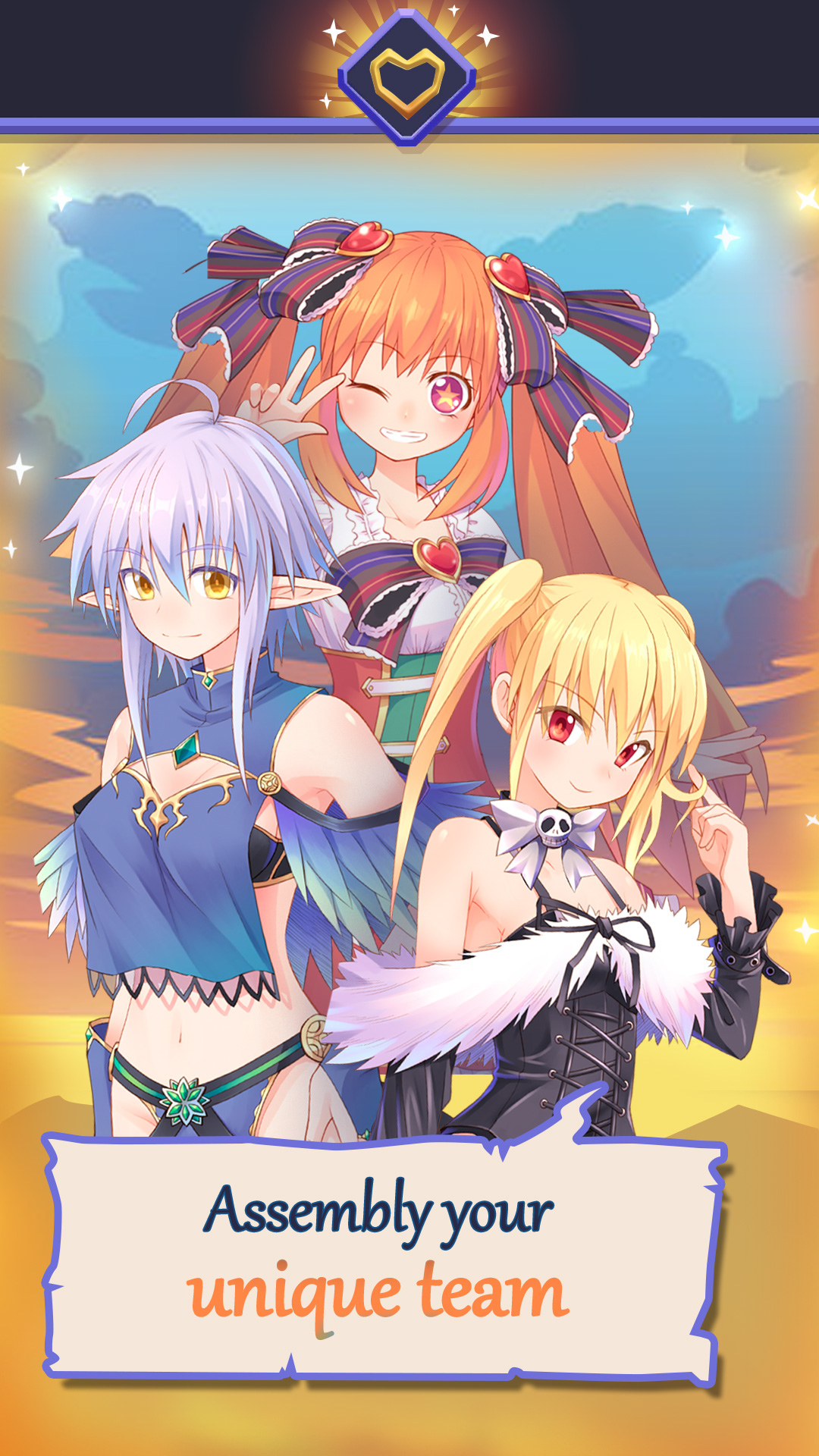 Full version of Android Economy strategy game apk Fantasy town: Anime girls story for tablet and phone.