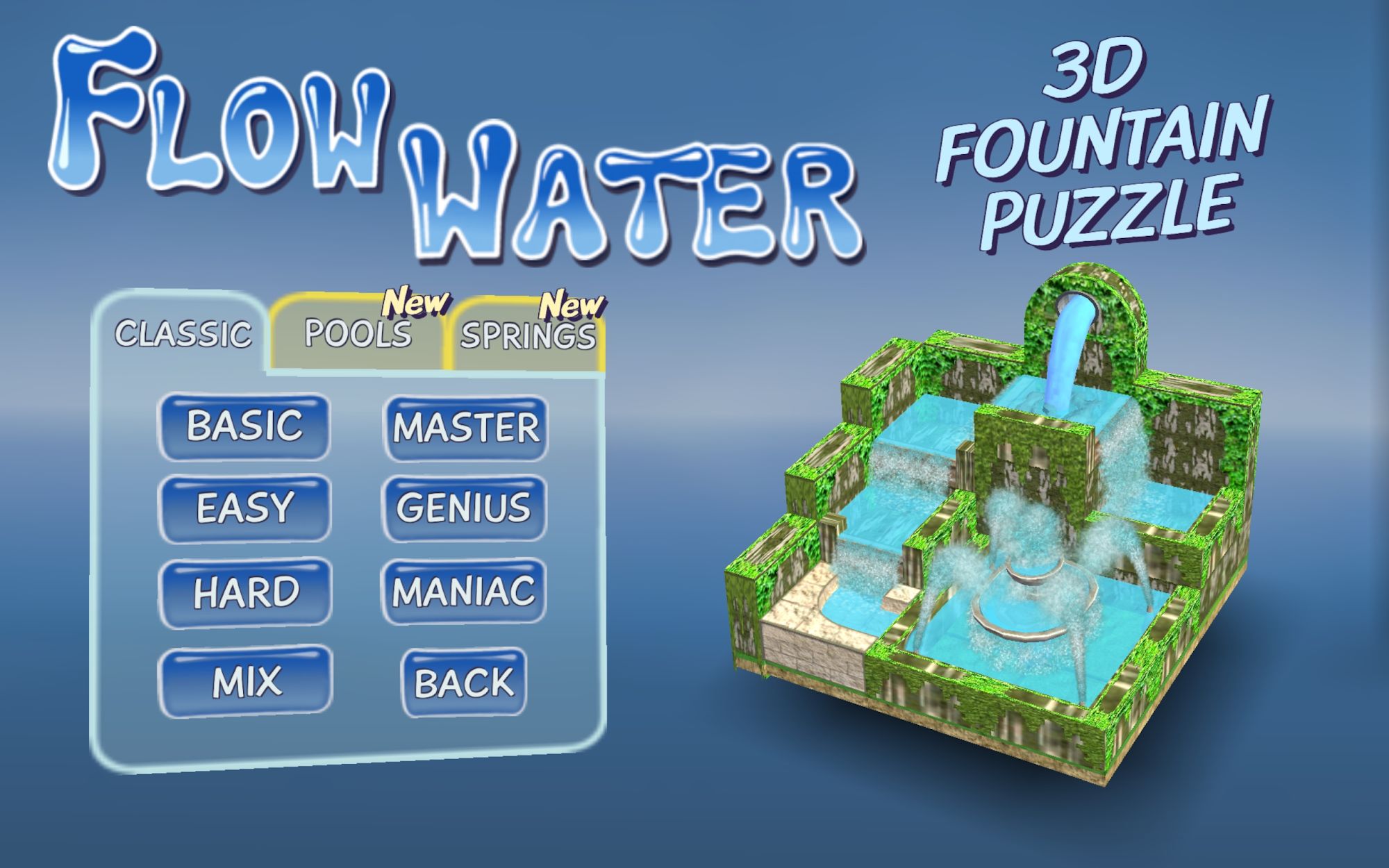 Download Flow Water Fountain 3D Puzzle Android free game.
