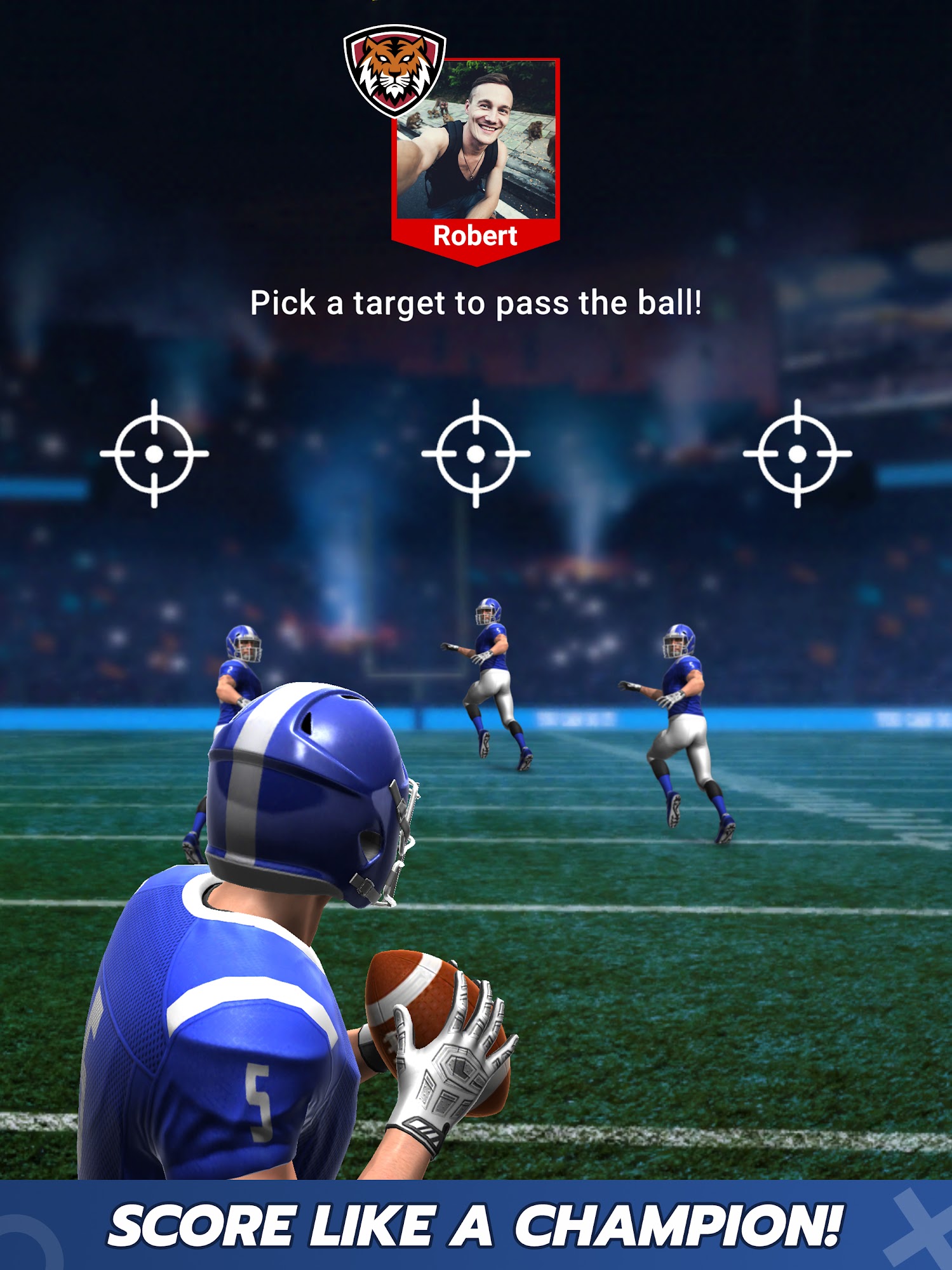 Full version of Android American football game apk Football Battle - Touchdown! for tablet and phone.