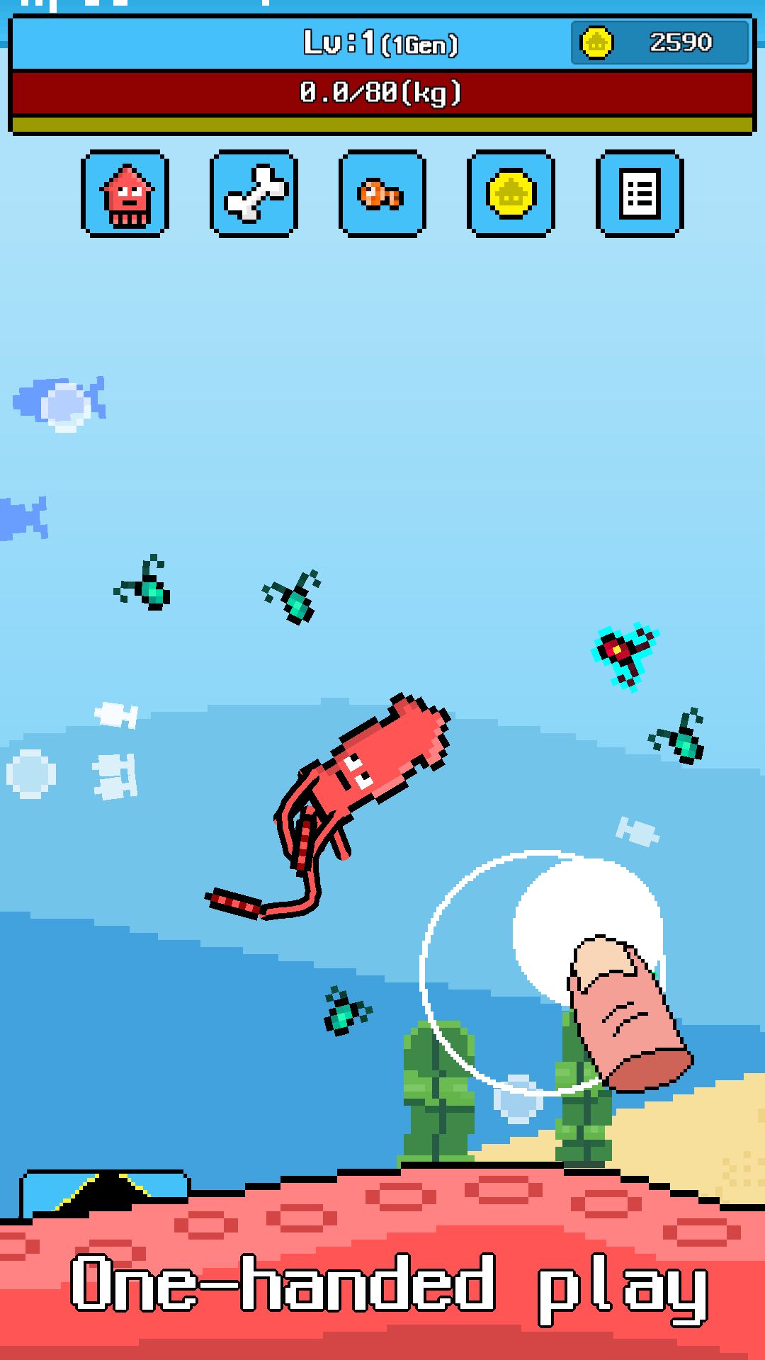Full version of Android Time killer game apk Giant squid for tablet and phone.