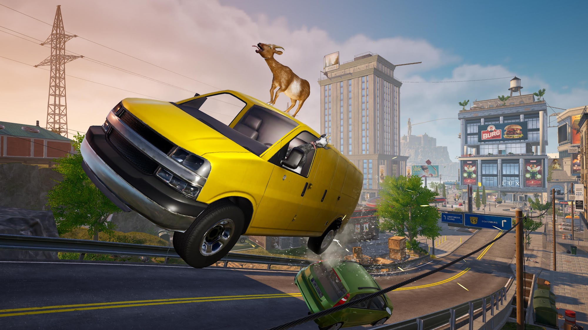 Full version of Android Open world game apk Goat Simulator 3 for tablet and phone.