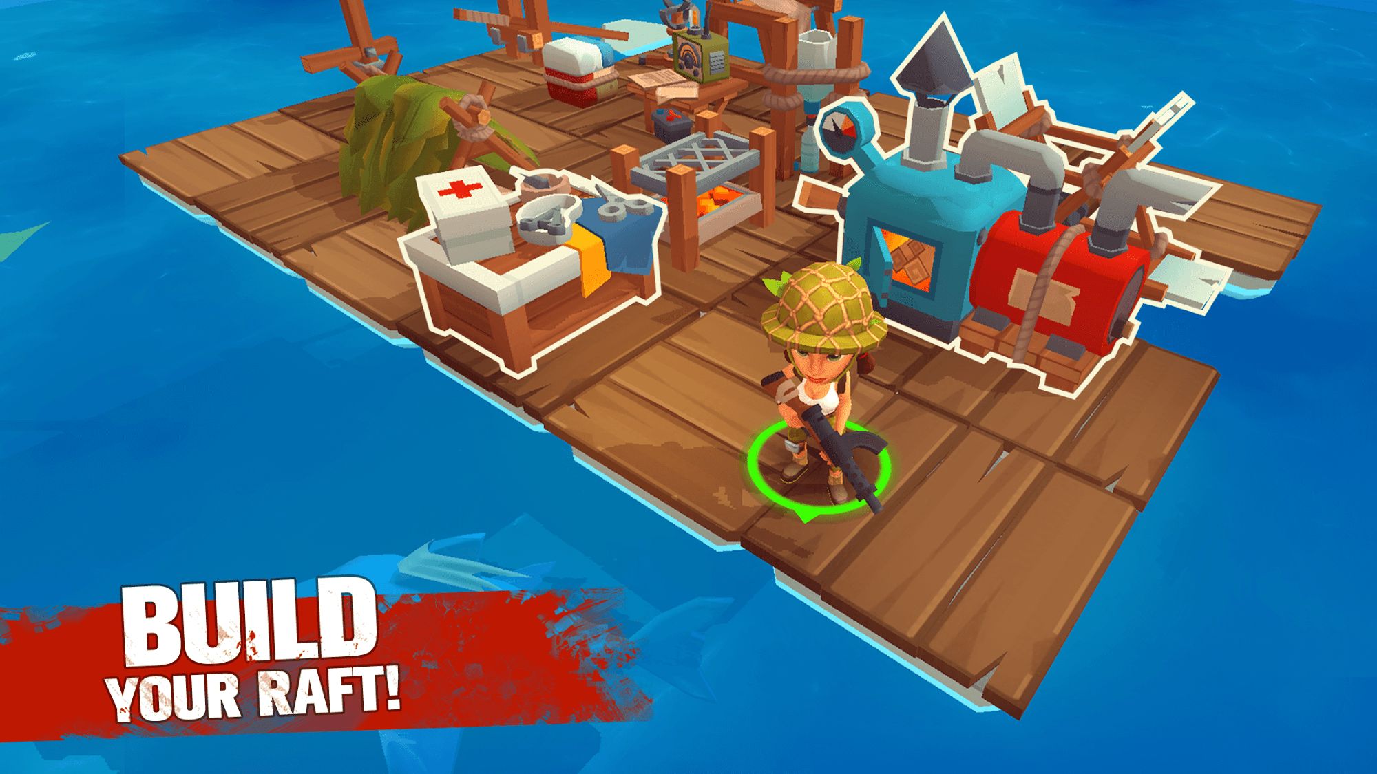 Full version of Android Survival game apk Grand Survival - Zombie Raft Survival Games for tablet and phone.