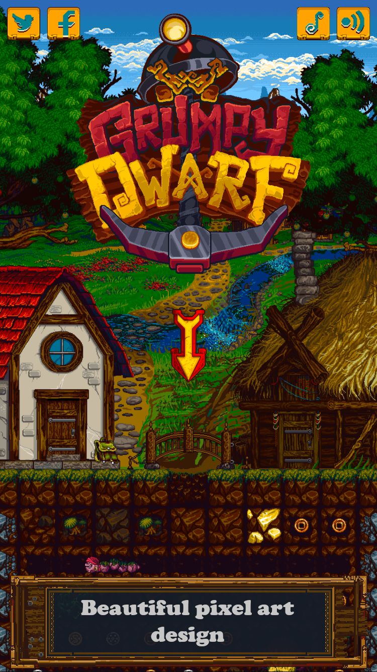 Full version of Android Diggers game apk Grumpy Dwarf for tablet and phone.