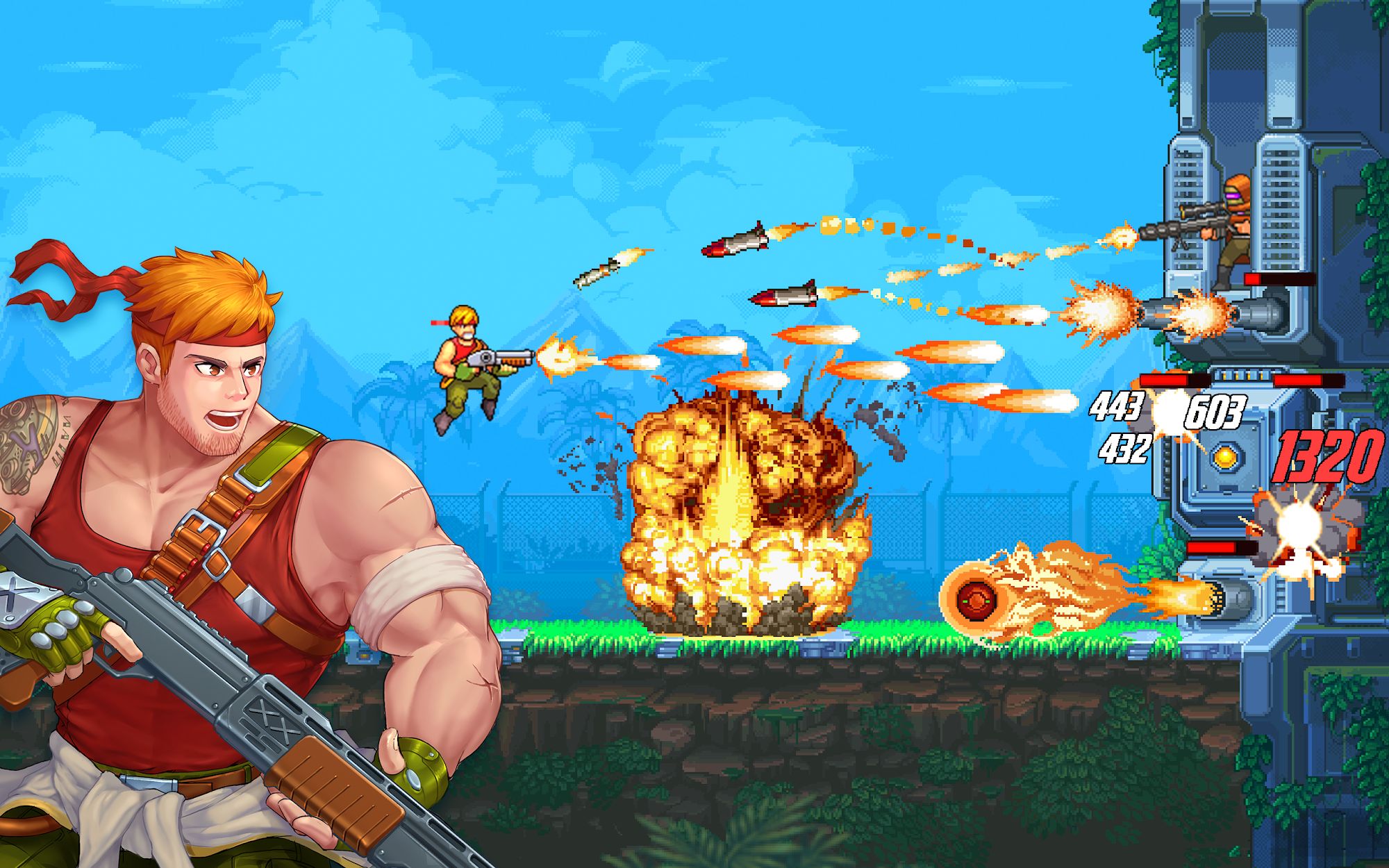 Full version of Android Run &#x27;N Gun game apk Gun Force: Action Shooting for tablet and phone.