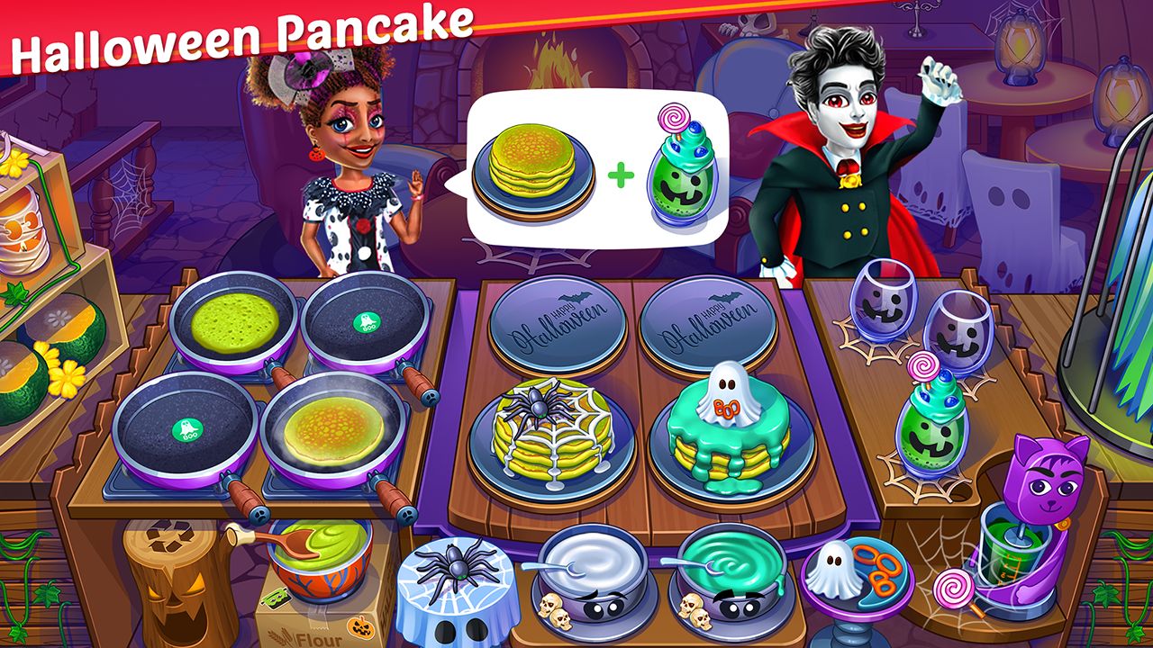 Full version of Android Offline game apk Halloween Cooking Games for tablet and phone.
