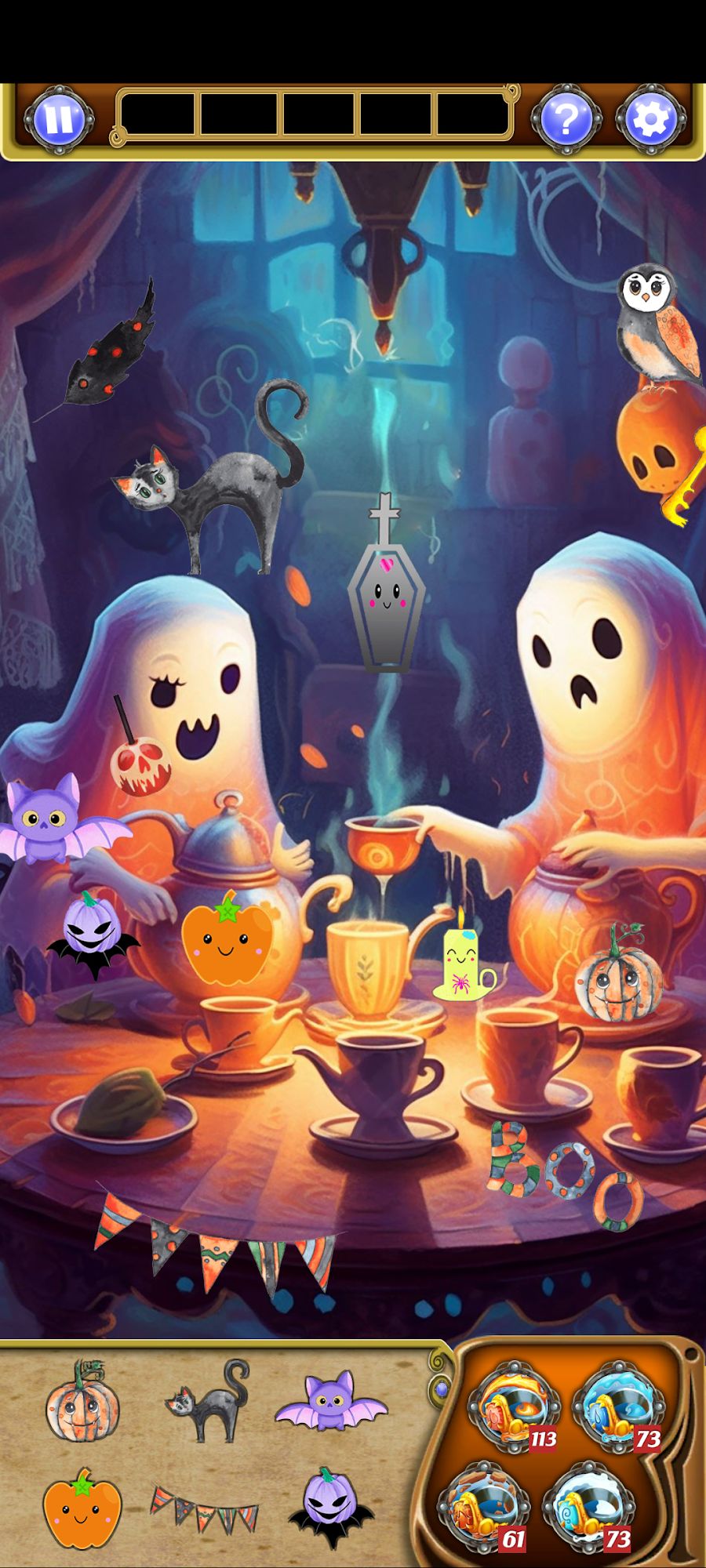 Full version of Android Hidden objects game apk Hidden Object: Happy Halloween for tablet and phone.