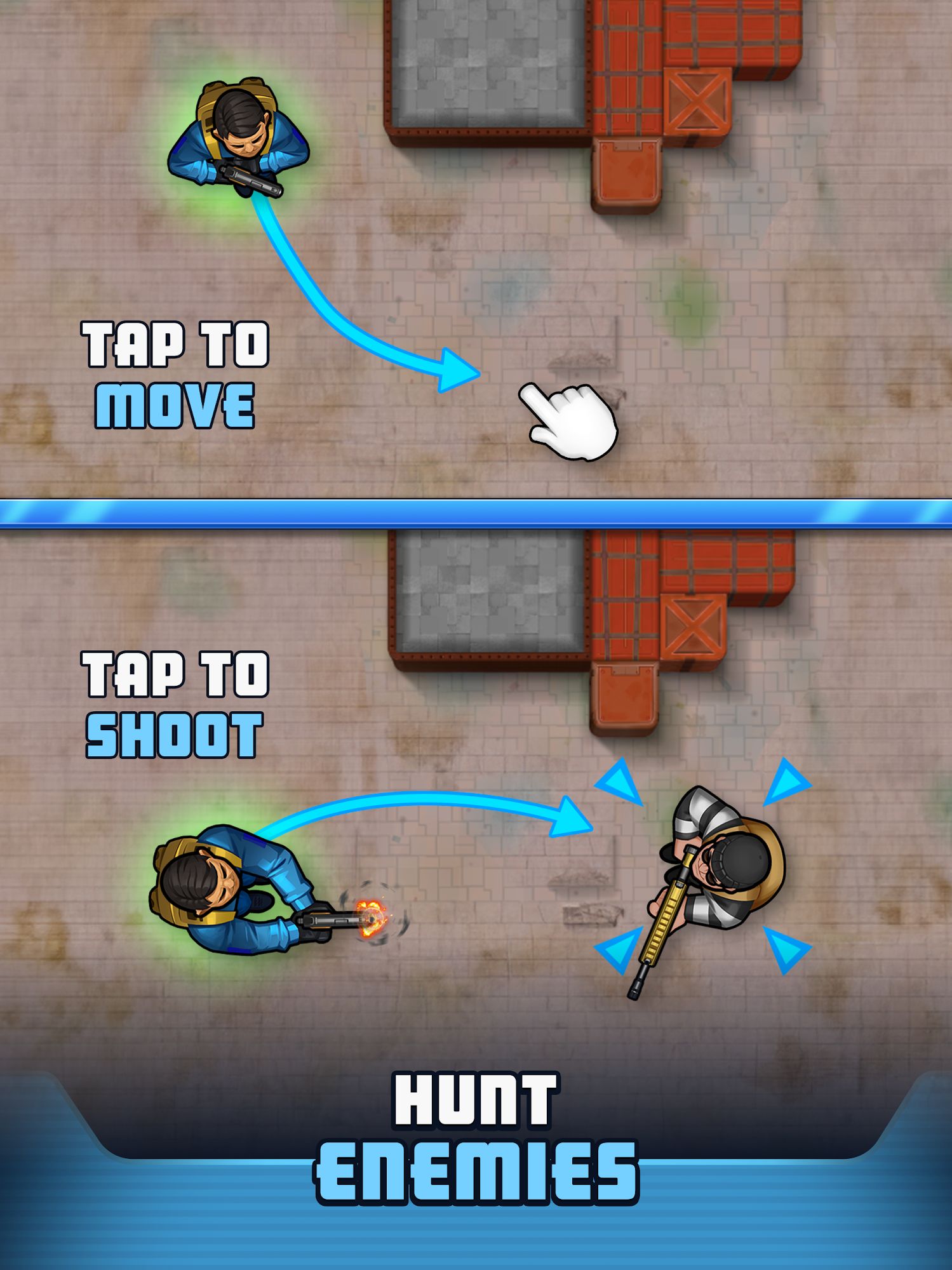 Full version of Android Top-down shooters game apk Hunter Assassin 2 for tablet and phone.