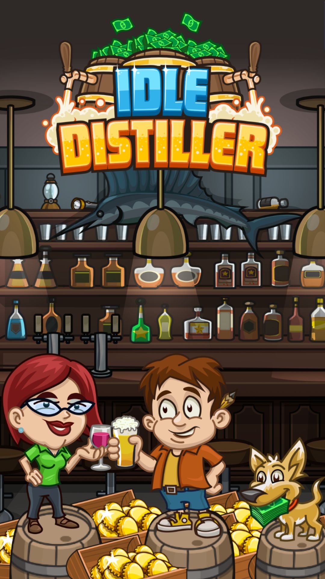 Full version of Android Management game apk Idle Distiller - A Business Tycoon Game for tablet and phone.