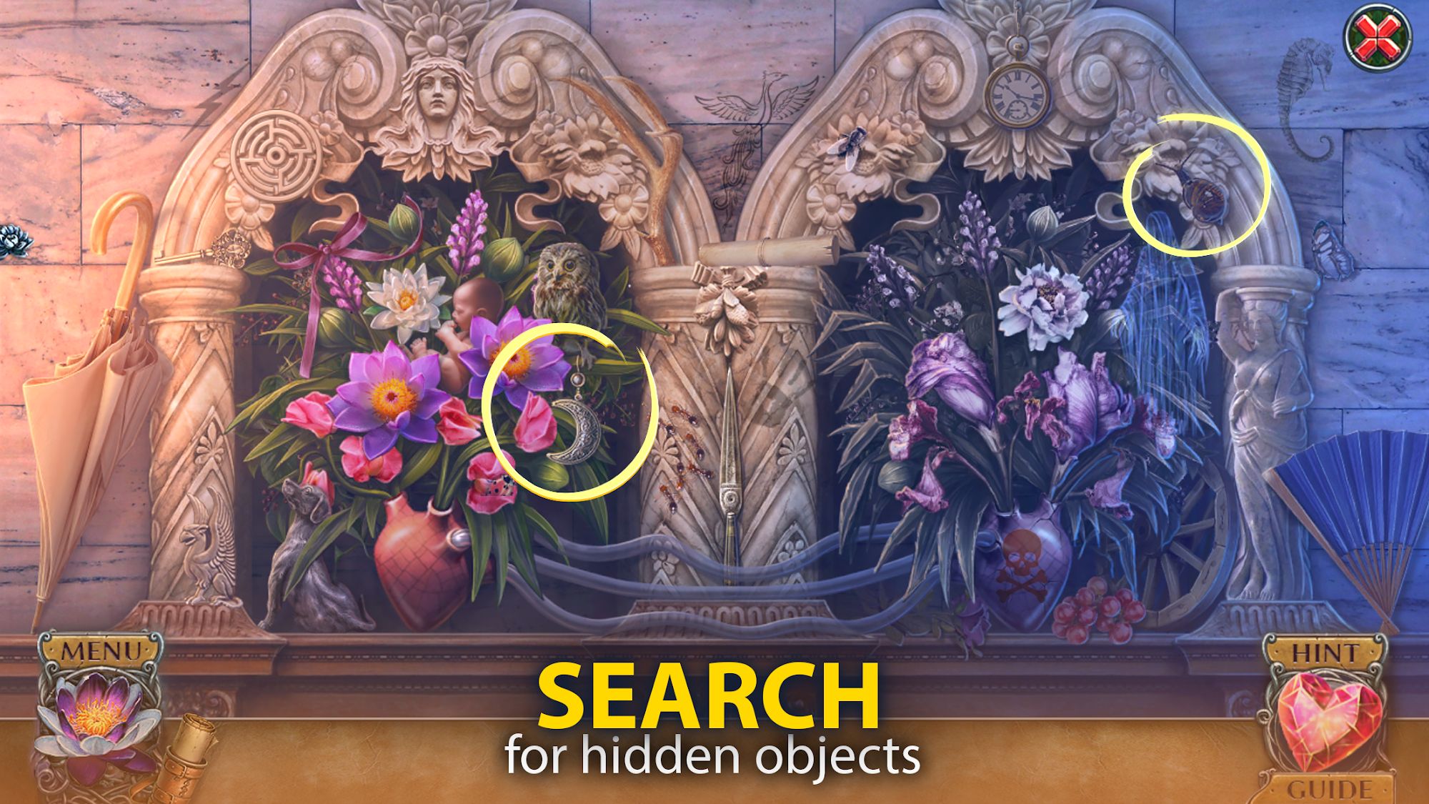 Full version of Android Hidden objects game apk Immortal Love: Black Lotus for tablet and phone.