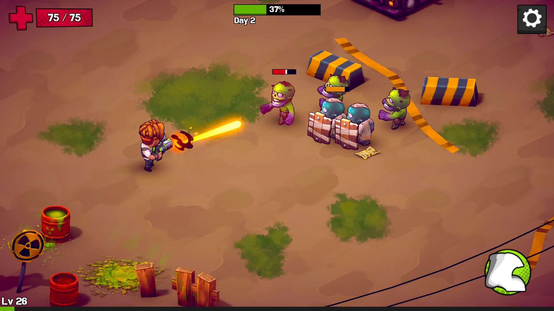 Full version of Android Top-down shooters game apk Infected Days for tablet and phone.