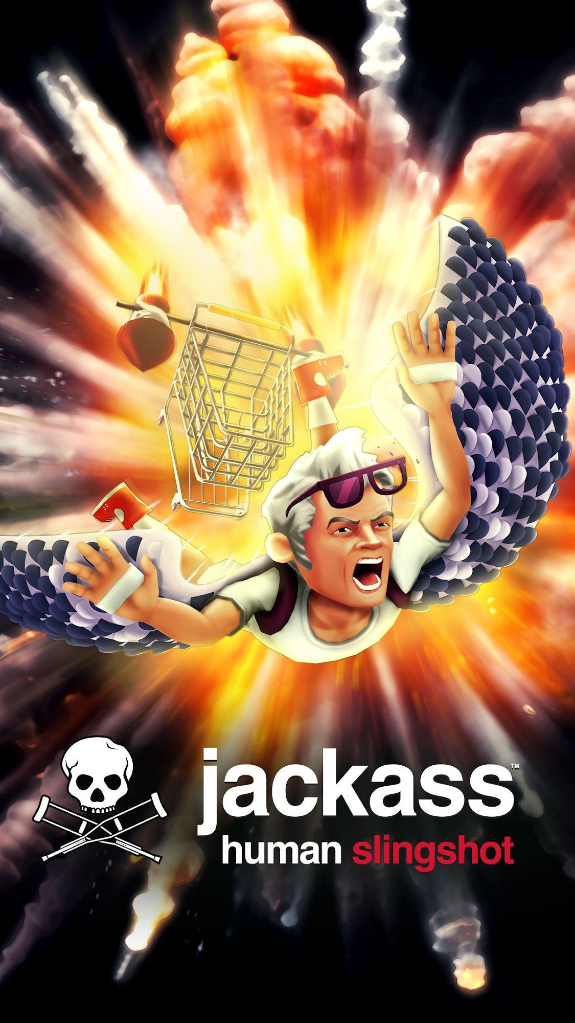 Full version of Android Time killer game apk Jackass Human Slingshot for tablet and phone.