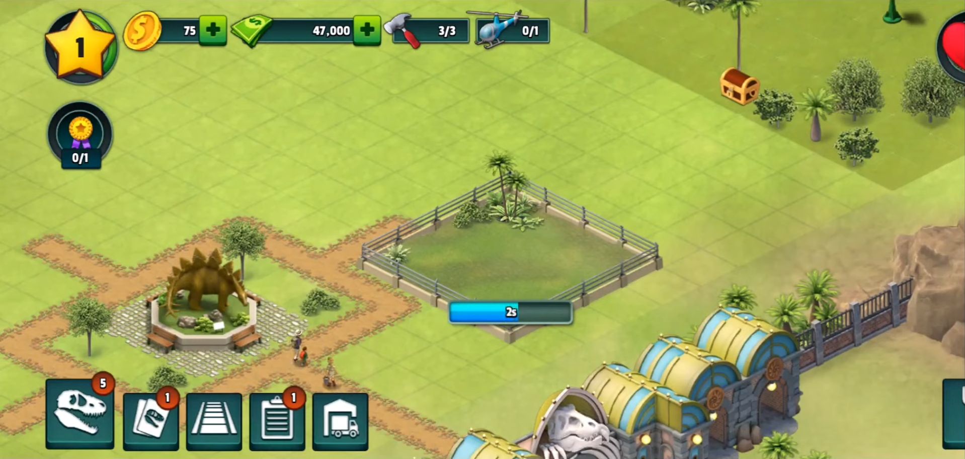 Full version of Android Economy strategy game apk Jurassic Dinosaur: Park Game for tablet and phone.