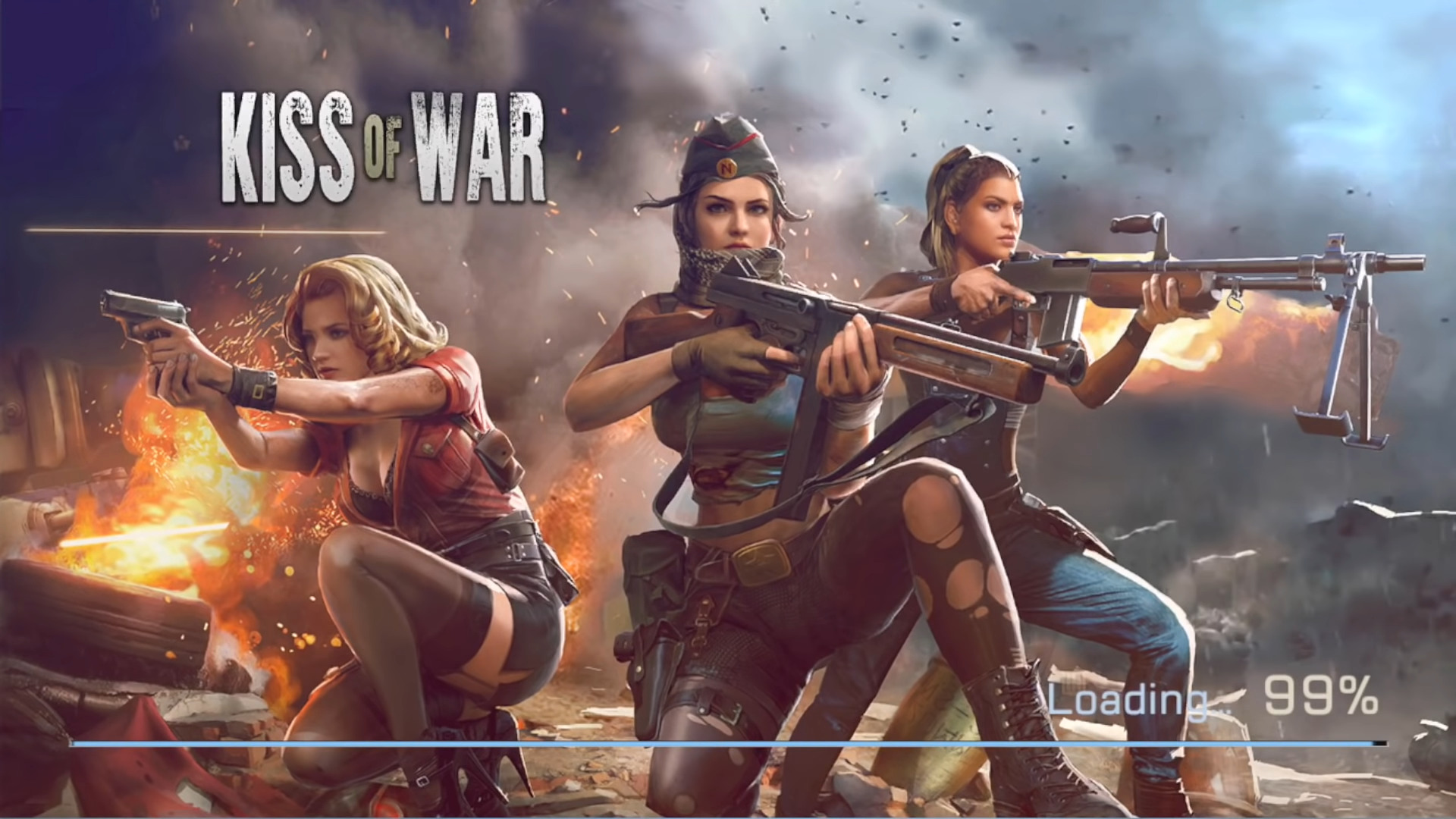 Full version of Android PvP game apk Kiss of War for tablet and phone.