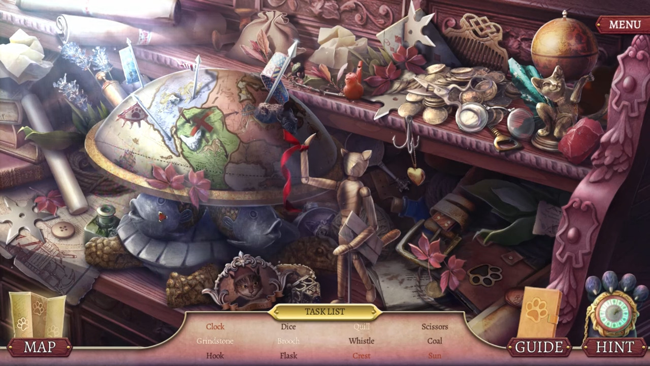 Full version of Android Hidden objects game apk Knight Cats Leaves on the Road for tablet and phone.