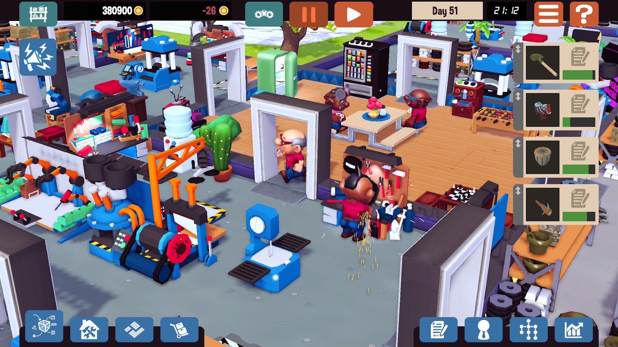 Full version of Android Simulation game apk Little Big Workshop for tablet and phone.