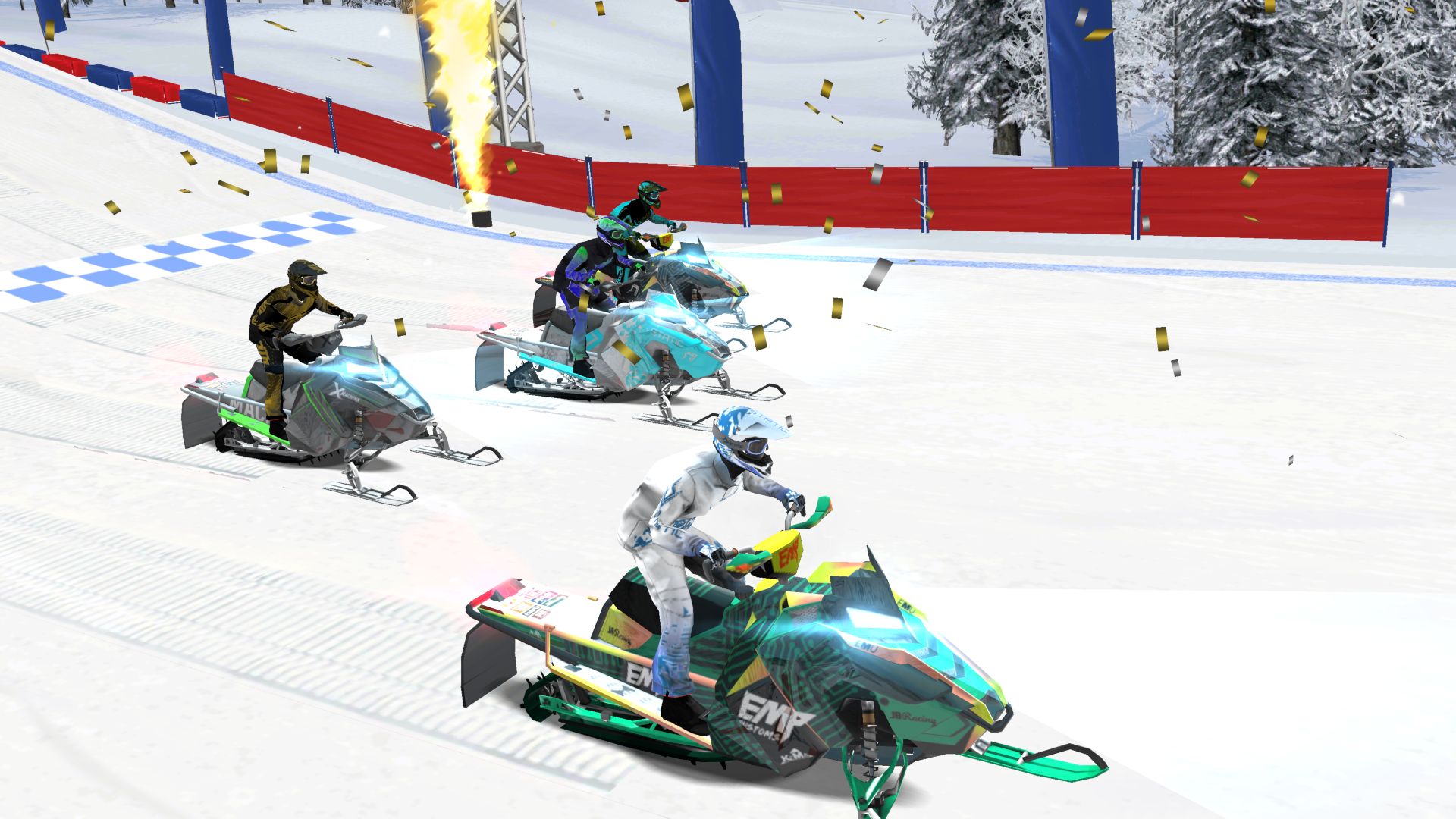 Full version of Android Racing game apk Mad Skills Snocross for tablet and phone.