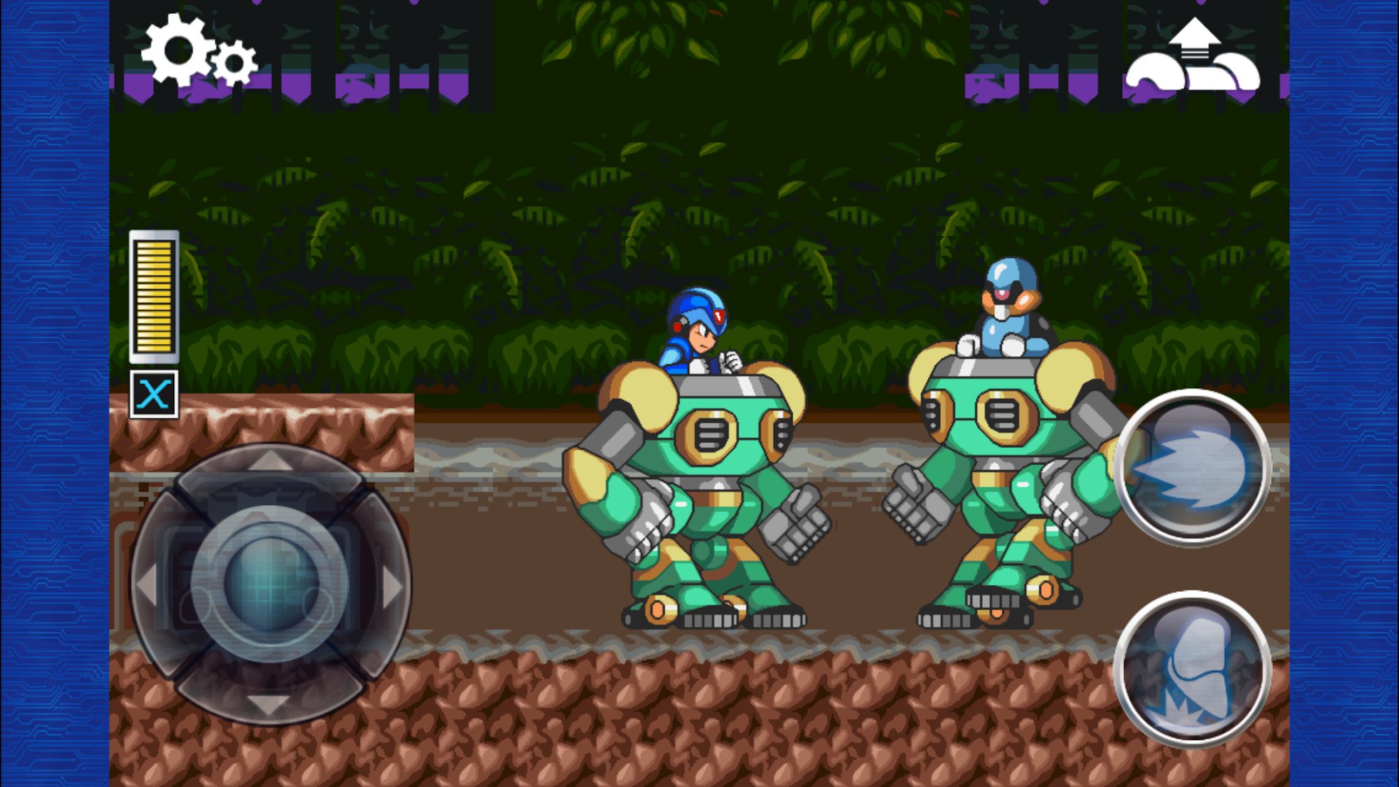 Full version of Android Platformer game apk MEGA MAN X for tablet and phone.