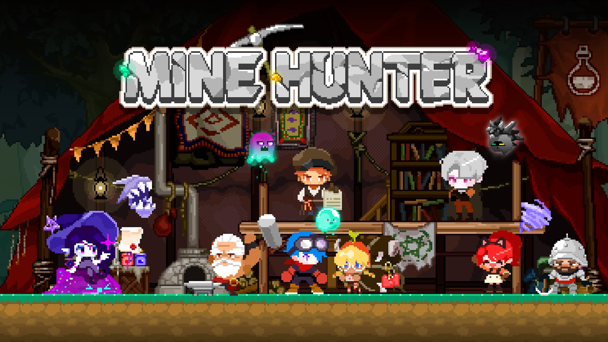 Full version of Android Platformer game apk Mine Hunter: Pixel Rogue RPG for tablet and phone.