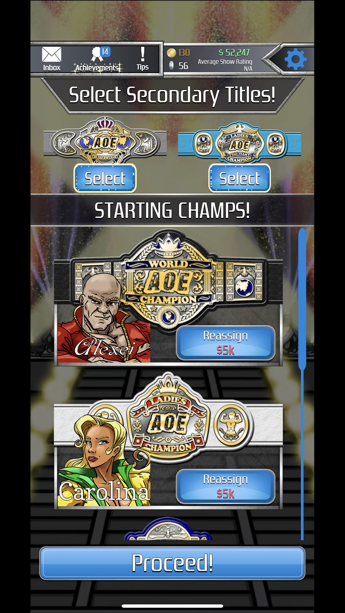 Full version of Android  game apk Modern Mania Wrestling GM for tablet and phone.