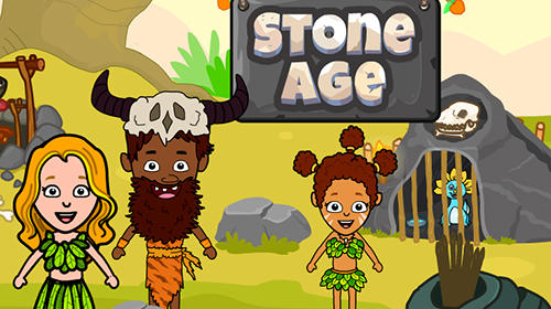 Download My stone age town: Jurassic caveman games for kids Android free game.