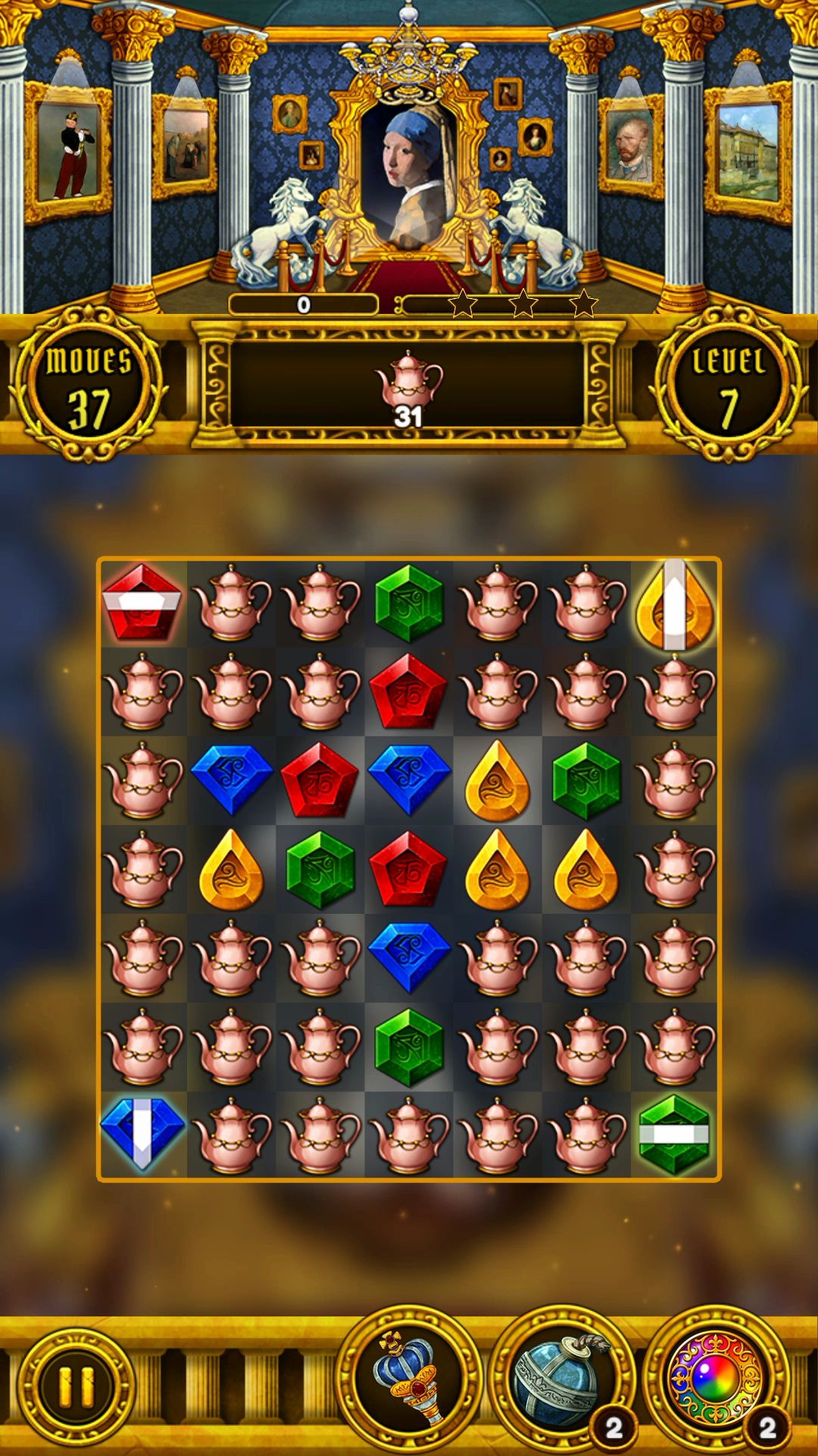 Full version of Android Match 3 game apk Mystery Art Gallery: Match 3 for tablet and phone.