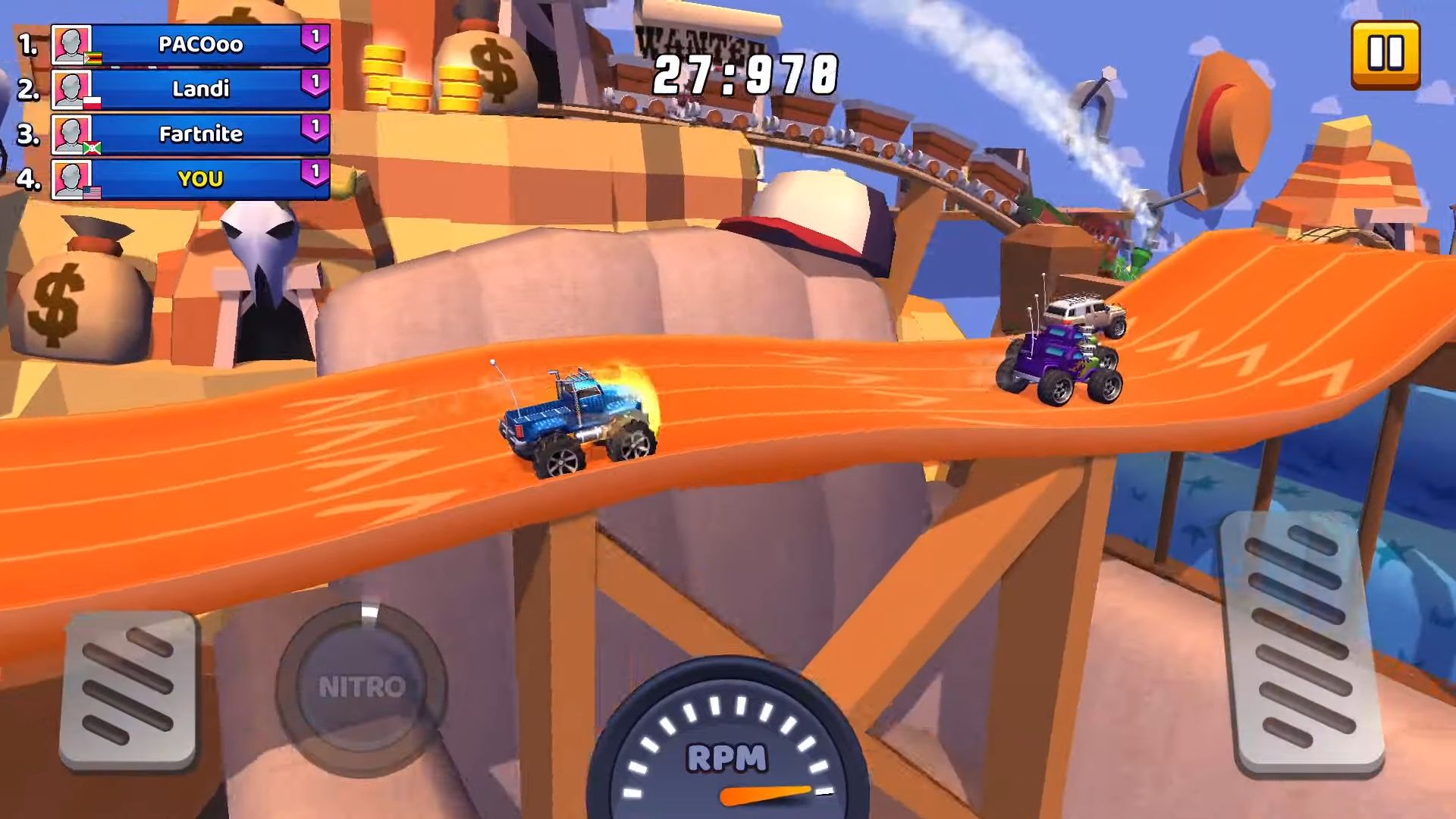 Full version of Android Hill racing game apk Nitro Jump Racing for tablet and phone.