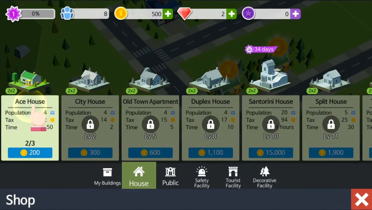 Full version of Android Economy strategy game apk People and The City for tablet and phone.