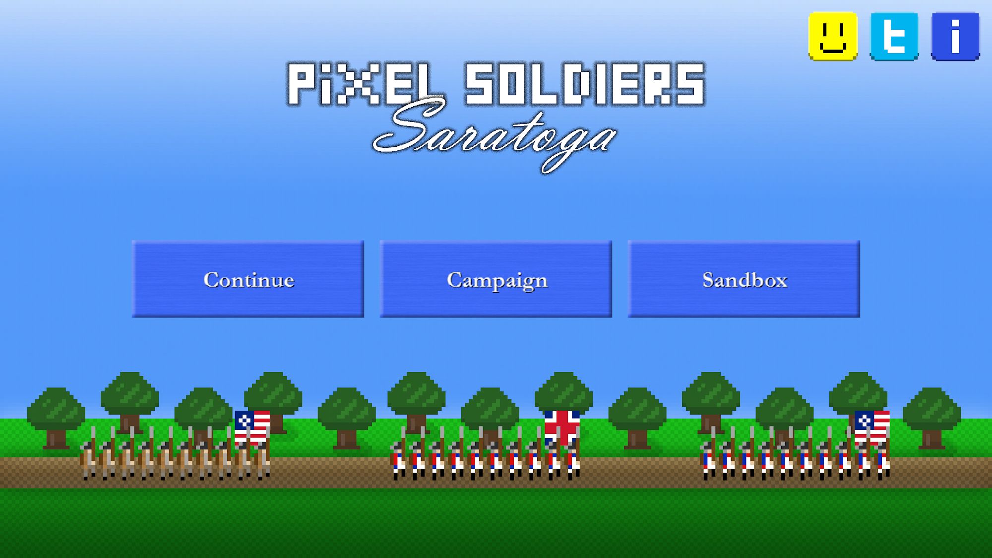 Full version of Android Strategy game apk Pixel Soldiers: Saratoga 1777 for tablet and phone.