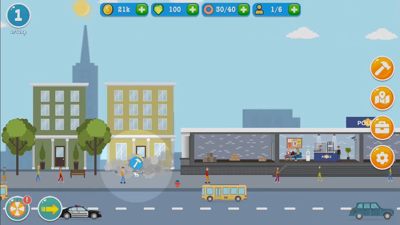 Download Police Inc: Tycoon police station builder cop game Android free game.