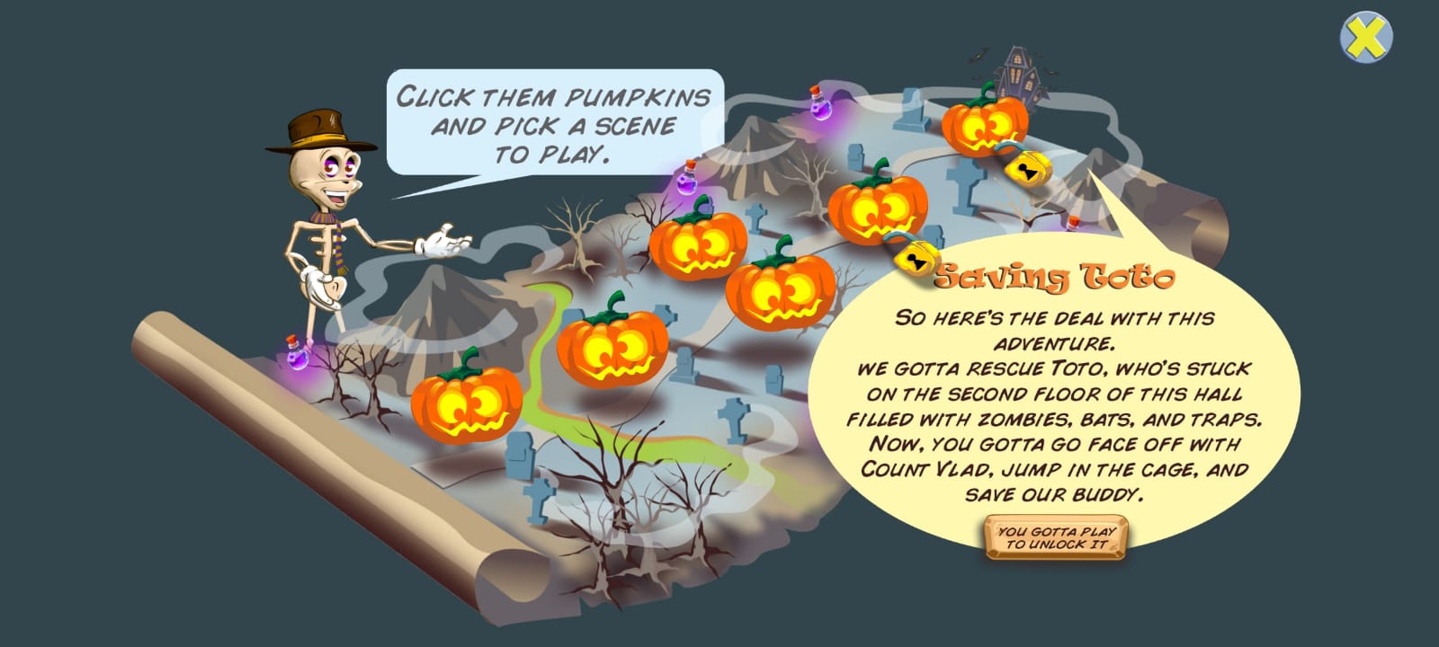 Full version of Android Quests game apk Pumpkins Quest for tablet and phone.