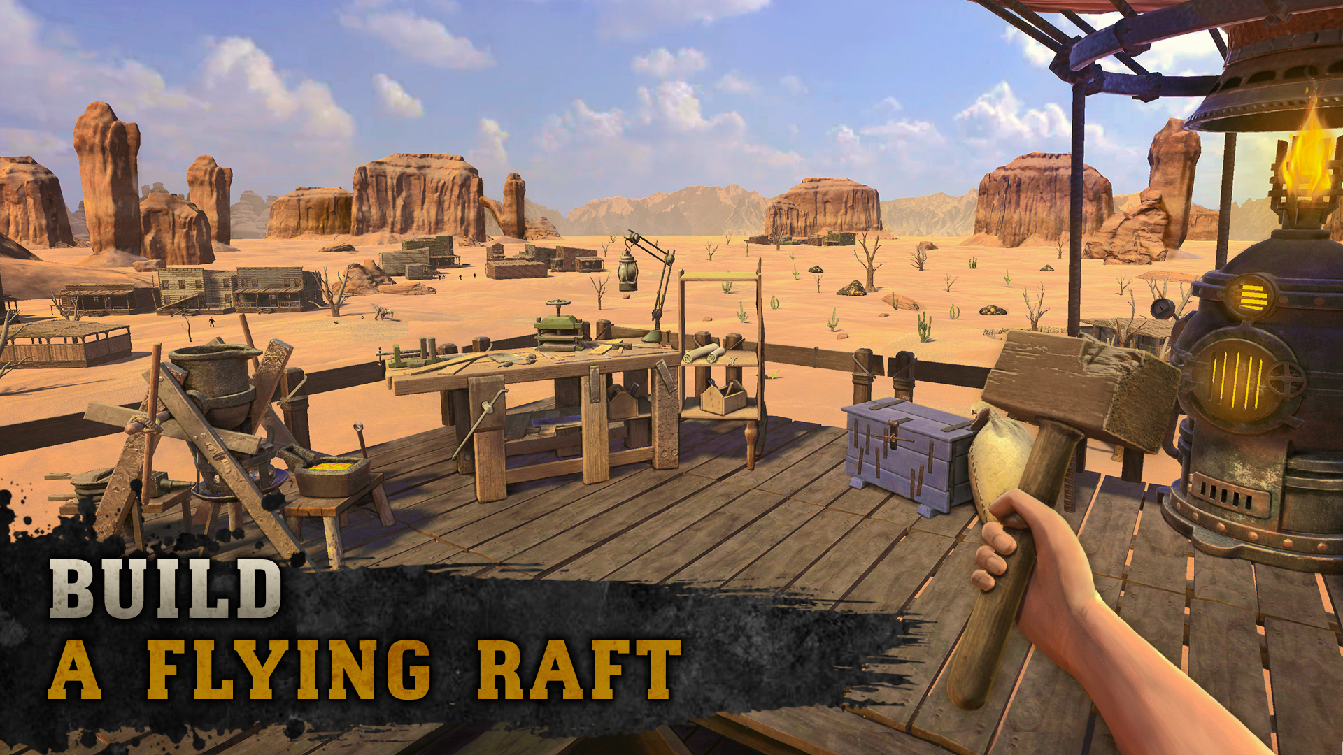 Full version of Android Sandbox game apk Raft Survival: Desert Nomad - Simulator for tablet and phone.