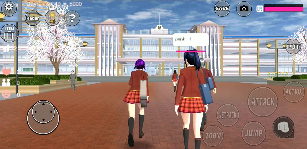 Full version of Android Anime game apk SAKURA School Simulator for tablet and phone.