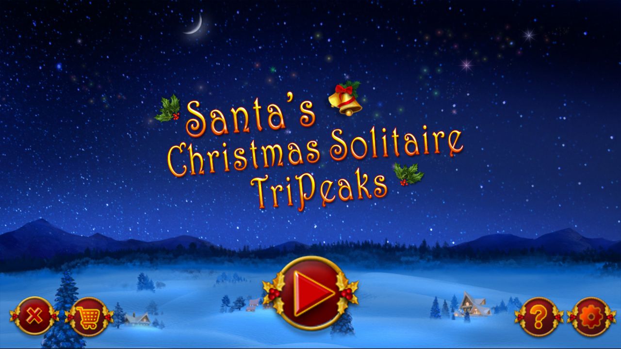 Full version of Android Casino table game apk Santa's Christmas Solitaire TriPeaks for tablet and phone.