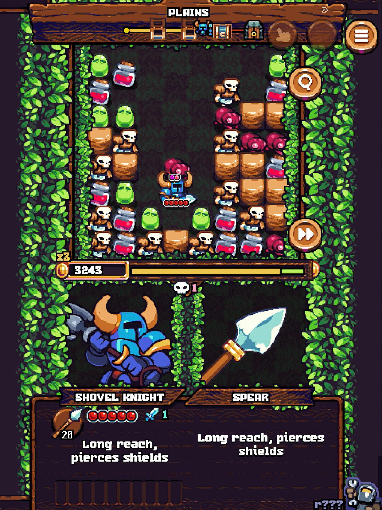 Full version of Android Pixel art game apk Shovel Knight Pocket Dungeon for tablet and phone.