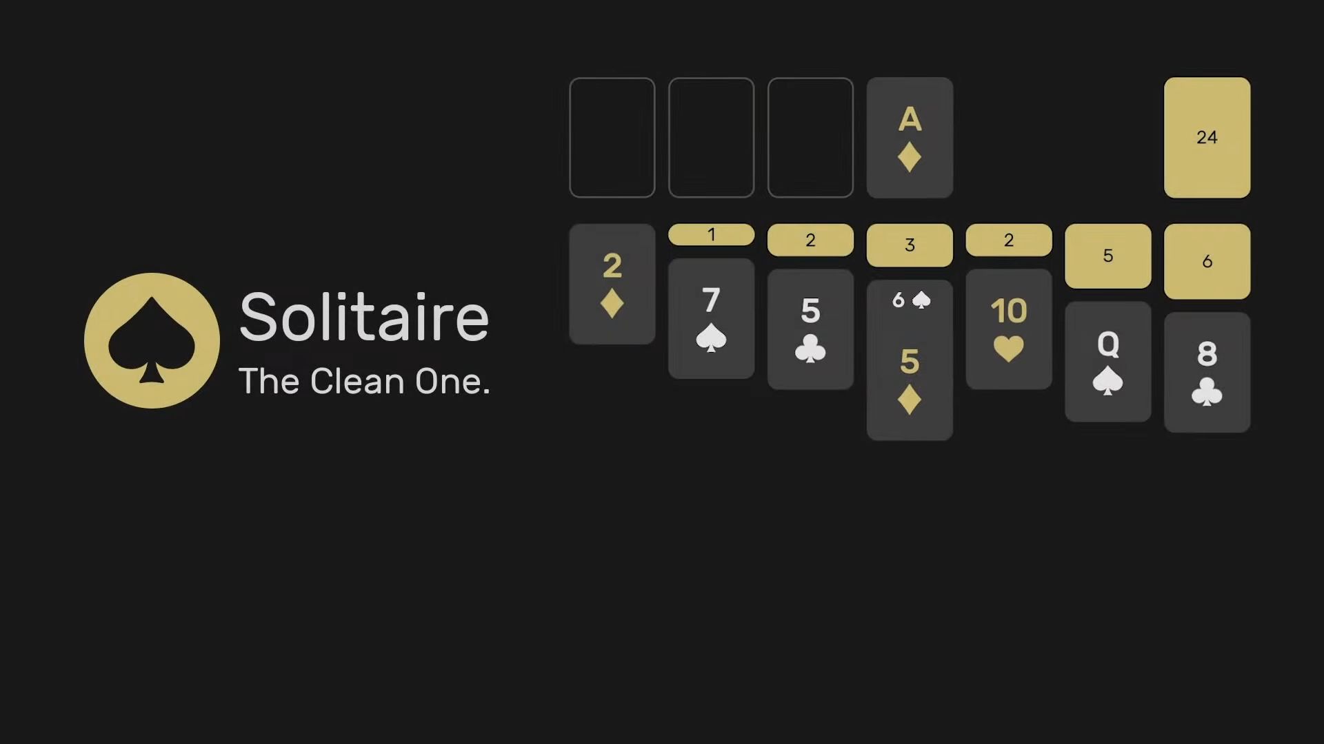 Full version of Android Solitaire game apk Solitaire - The Clean One for tablet and phone.