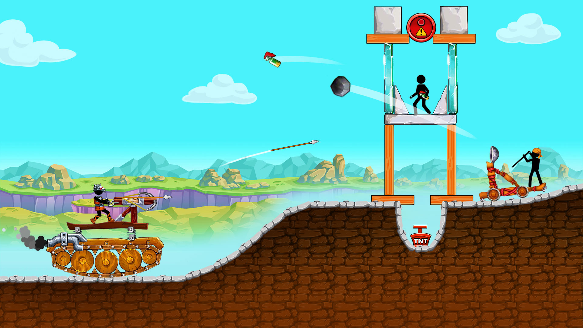 Full version of Android Runner game apk The Tank: Stick pocket hill for tablet and phone.